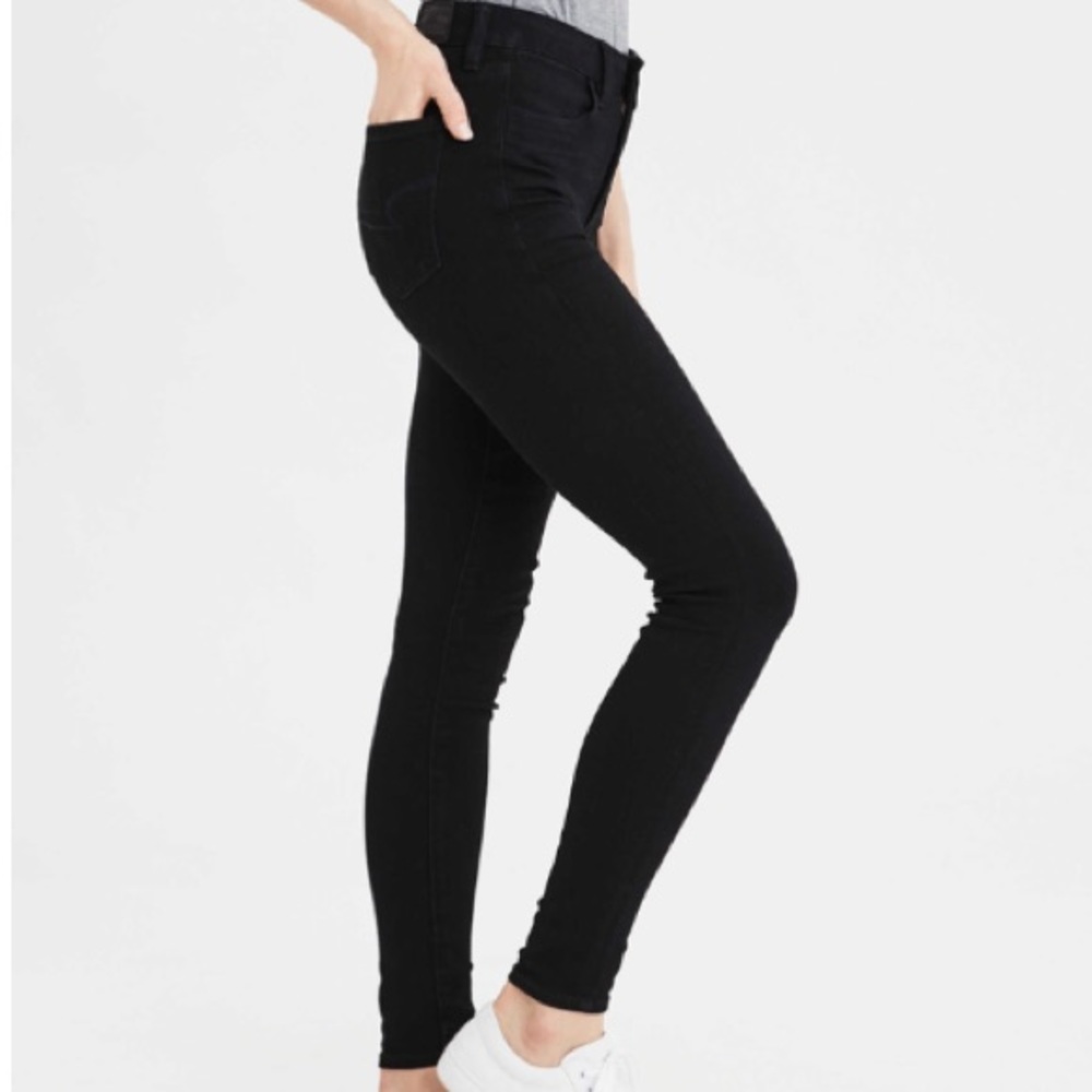 AEO Black Super Stretch x4 Pants